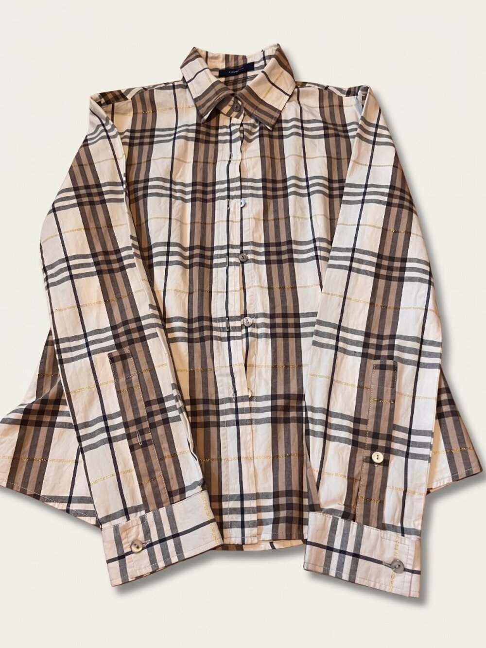Vintage Burberry London Nova Check Long Sleeve Button-Down Shirt | Fits XS–S